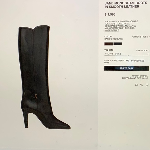 Saint Laurent Jane Boots - Picture 8 of 8